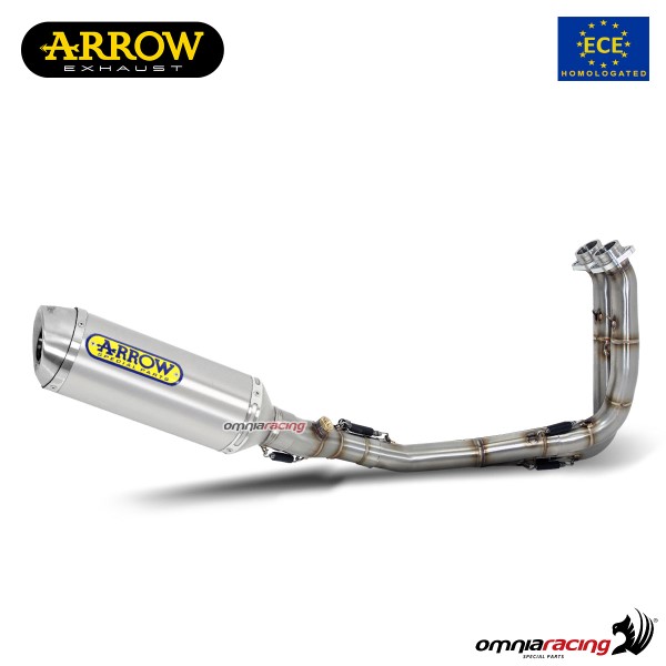 Impianto di scarico completo Arrow Thunder omologato in alluminio per Yamaha Tracer 700 2016>2019
