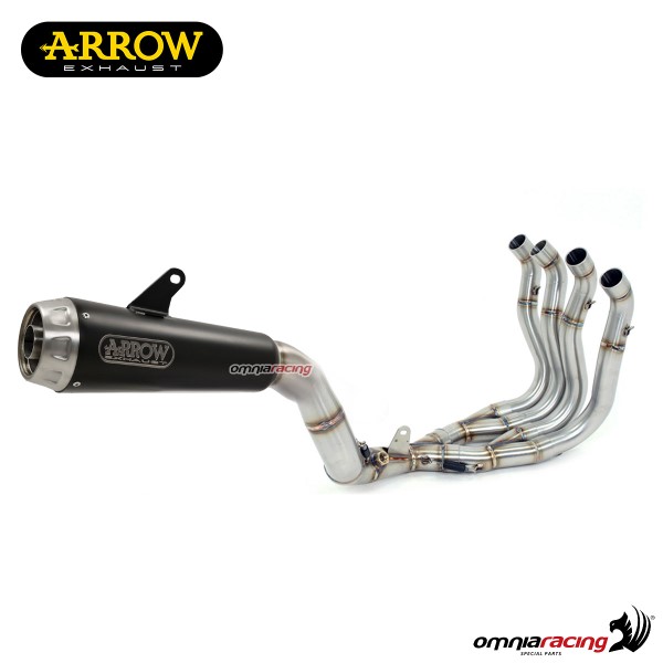 Impianto di scarico completo Arrow Pro-Race racing in acciaio dark per Honda CB650R 2019>2021