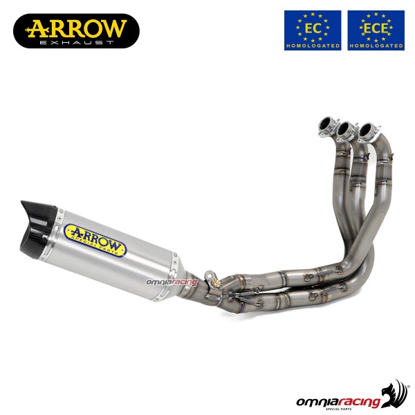 Impianto di scarico completo Arrow Thunder omologato in alluminio per Yamaha Tracer 900 2015>2020