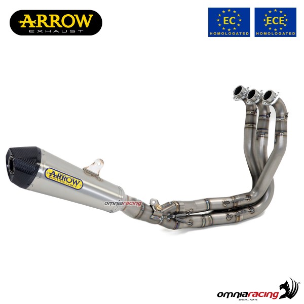 Impianto di scarico completo Arrow X-Kone omologato in acciaio per Yamaha Tracer 900 2015>2020