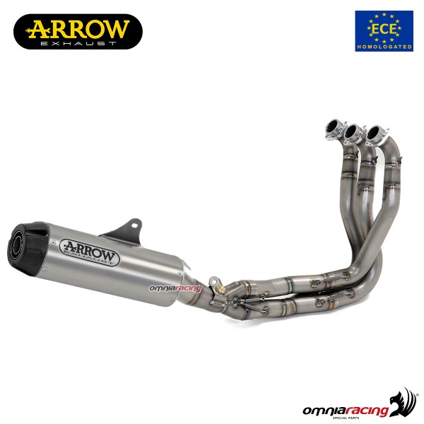 Impianto di scarico completo Arrow Jet Race omologato in titanio per Yamaha XSR900 2016>2020
