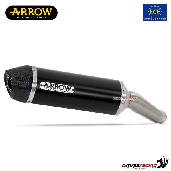 Arrow exhaust Race-Tech slip-on dark aluminum approved for Kawasaki ZX10R 2016>2019