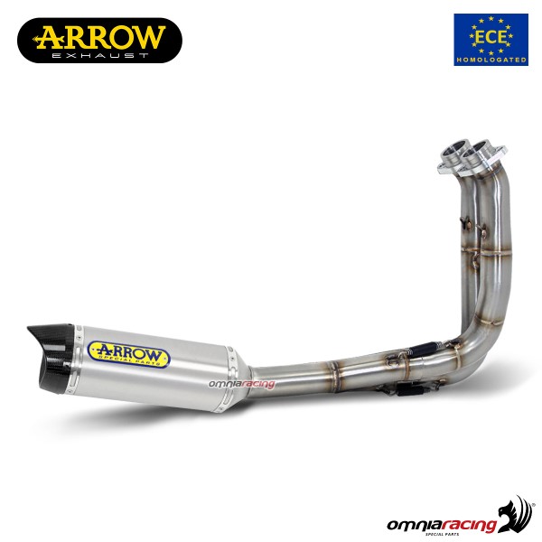 Impianto di scarico completo Arrow Thunder omologato in alluminio per Yamaha Tracer 700 2016>2019