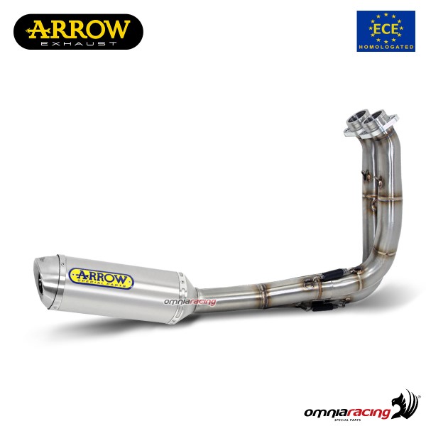 Impianto di scarico completo Arrow Thunder omologato in alluminio per Yamaha Tracer 700 2016>2019
