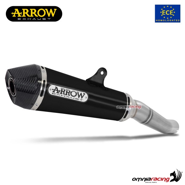 Terminale di scarico Arrow X-Kone omologato in acciaio dark per Bmw RNineT Scrambler 2016>2019