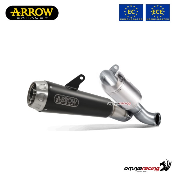 Scarico Arrow Pro-Race Omologato Per KTM 790 Duke 2018-2020 - Nichrom Nero, Fondello Inox, Sound Sportivo