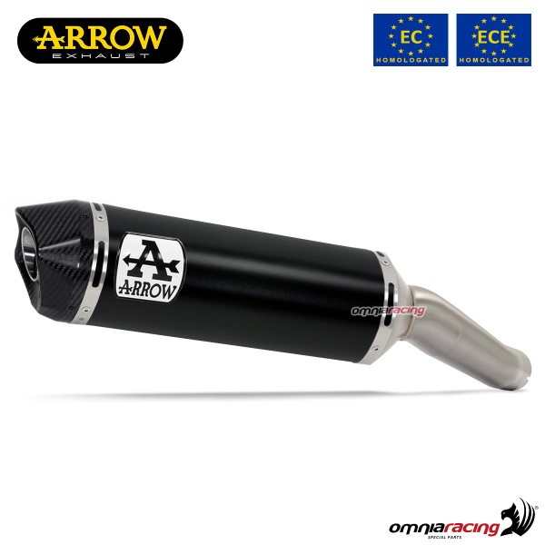 Scarico Arrow Race-Tech omologato in alluminio dark per Aprilia RSV1100 Factory 2019>2020