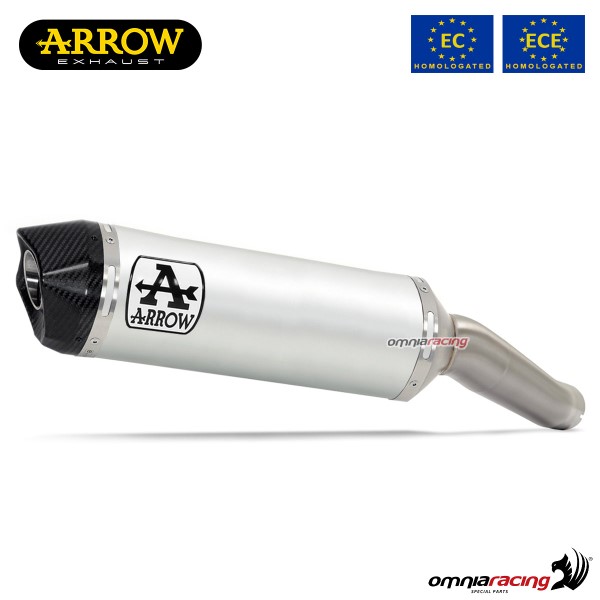 Terminale di scarico Arrow Race-Tech omologato in alluminio per Aprilia RSV1100 Factory 2019>2020