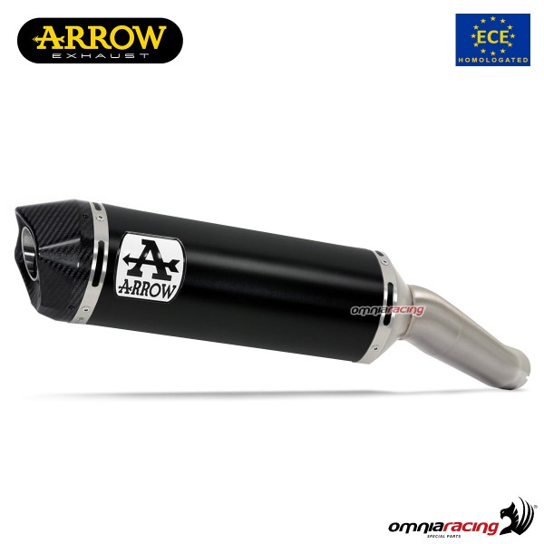 Scarico Arrow Race-Tech omologato in alluminio dark per Aprilia Tuono V4 1100 Factory 2019>2020