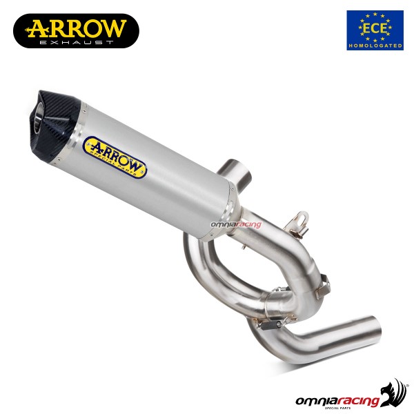 Impianto di scarico completo Arrow Race-Tech omologato in alluminio per Suzuki Vstrom 650 2017>2020