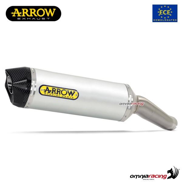Terminale di scarico Arrow Race-Tech omologato in alluminio per Benelli TRK502 2017>2020