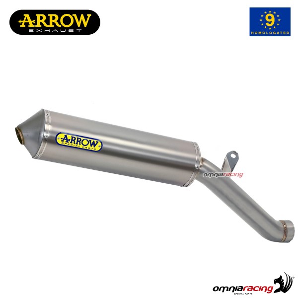 Terminale di scarico Arrow Maxi Race Tech omologato in alluminio per Kawasaki ER6N/ER6F 2005>2011