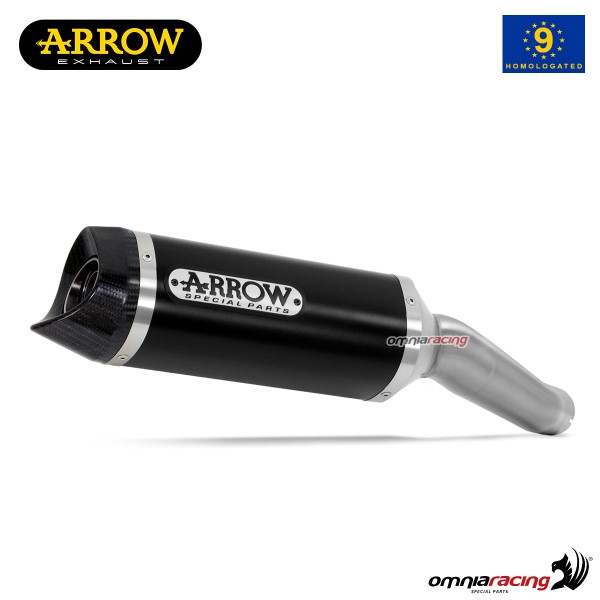 Arrow exhaust Thunder slip-on dark aluminum approved for Yamaha R6 2006>2016