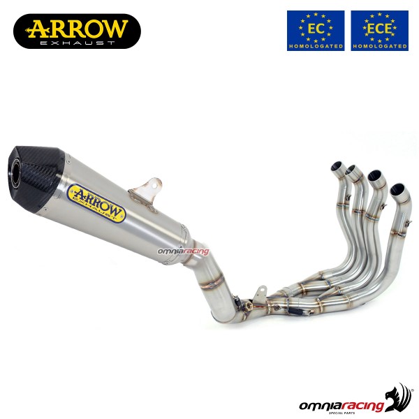 Impianto di scarico completo Arrow X-Cone omologato in acciaio per Honda CBR650R 2019>2021