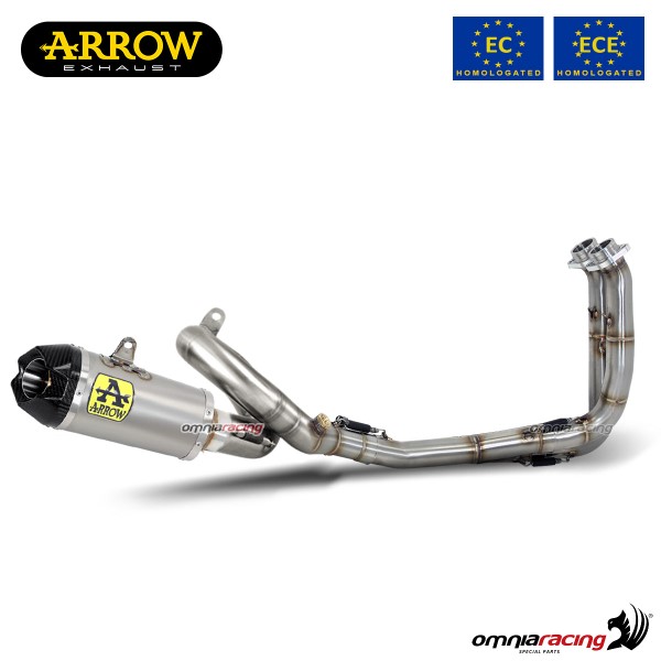 Impianto di scarico completo Arrow Works omologato in titanio per Yamaha MT07 2021>