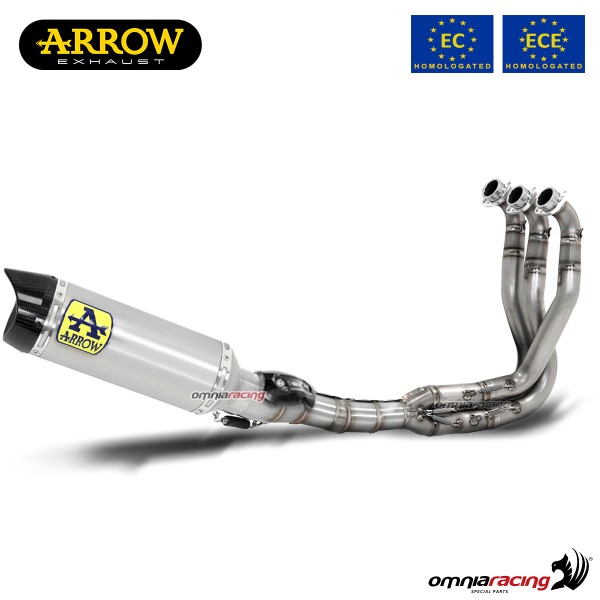 Impianto di scarico completo Arrow Thunder omologato in alluminio per Yamaha Tracer 900GT 2021-2024