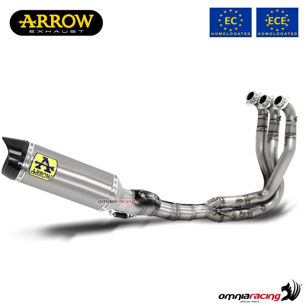 Impianto di scarico completo Arrow Thunder omologato in titanio per Yamaha Tracer 900GT 2021-2024