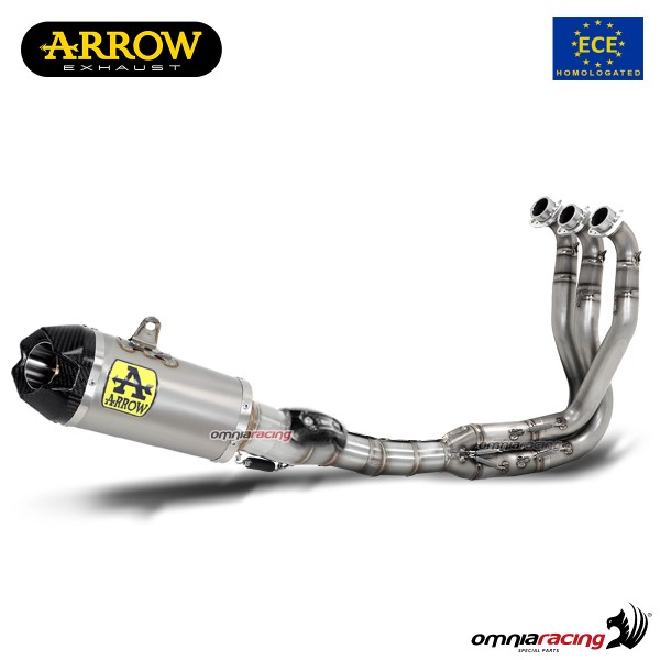 Arrow Thunder Full System Exhaust Approved in Titanium for Yamaha