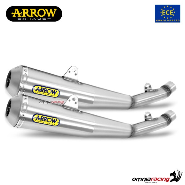 Arrow pair of exhausts Pro Racing slip-ons inox approved for Honda CB1100EX/RS 2017>2020