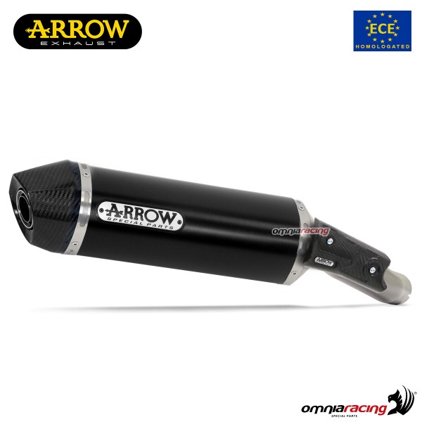 Terminale di scarico Arrow Race Tech omologato in alluminio nero per KTM 890 Duke R 2020>2023