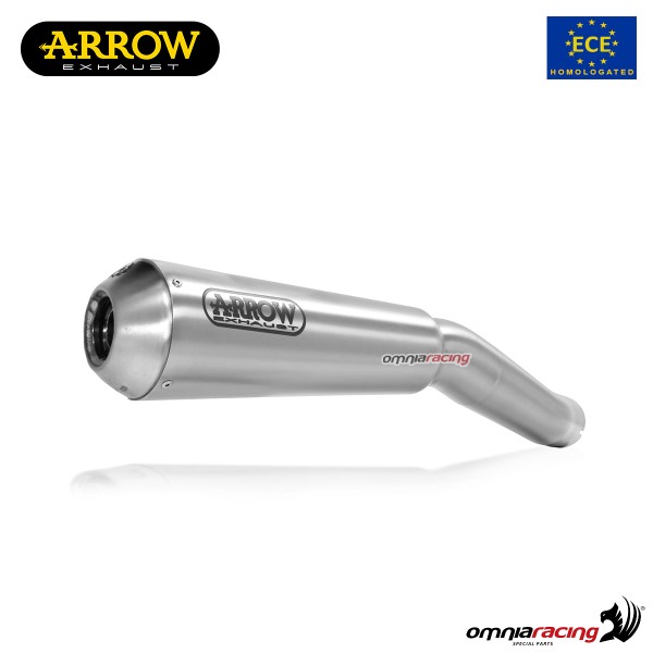 Terminale di scarico Arrow Pro Race omologato in acciaio per Brixton Glanville 250X 2018-2020