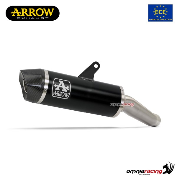 Arrow exhaust Maxi Race Tech slip-on dark aluminum approved for Bmw R1250R/RS 2019>2020