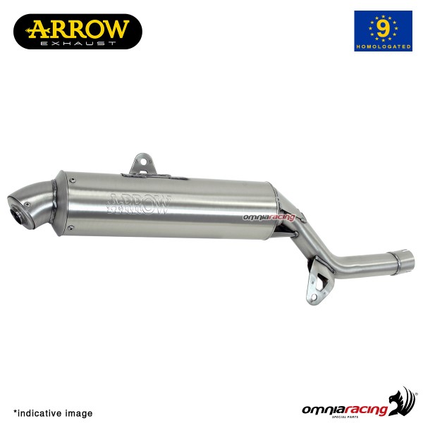 Scarico completo Arrow Enduro omologato in acciaio inox per Honda XRV750 Africa Twin 1993>1995