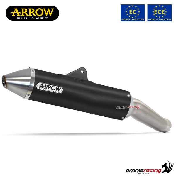 Terminale di scarico Arrow Thunder omologato in alluminio dark per Honda CRF250L/Rally 2017>2018