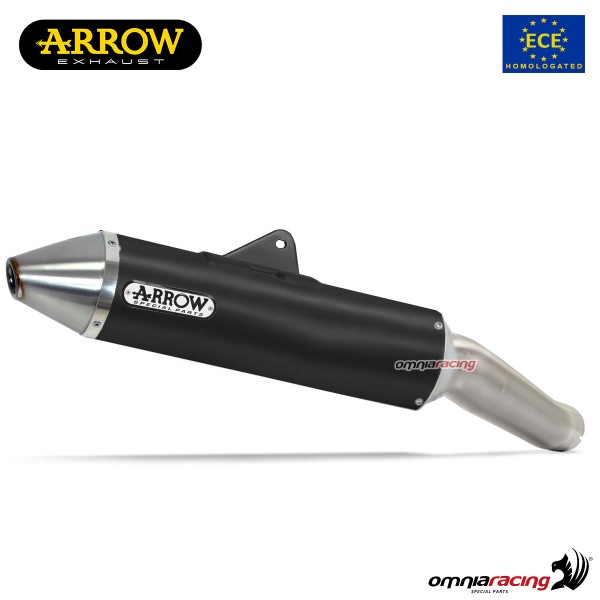Terminale di scarico Arrow Thunder omologato in alluminio dark per Honda CRF250L/Rally 2017>2018