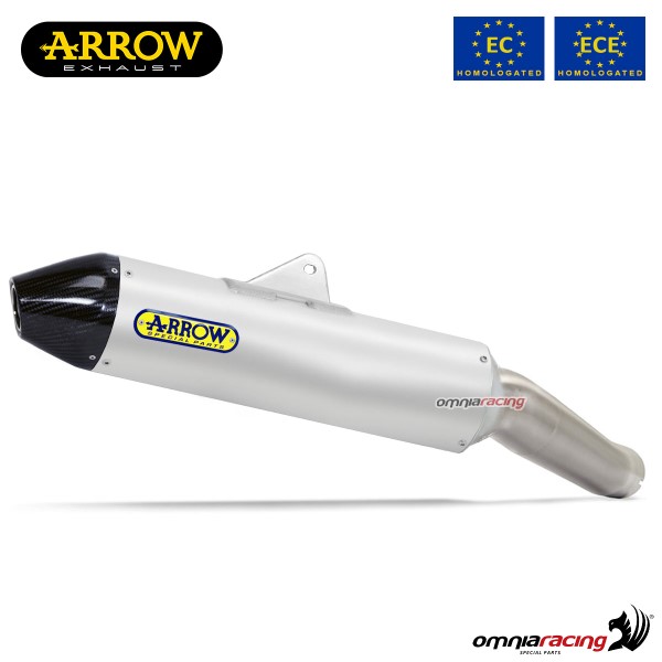 Terminale di scarico Arrow Thunder omologato in alluminio per Honda CRF300L 2021>2023