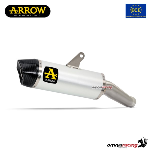 Arrow exhaust Indy Race slip-on aluminum approved for Yamaha Tenere 700 2019>2020
