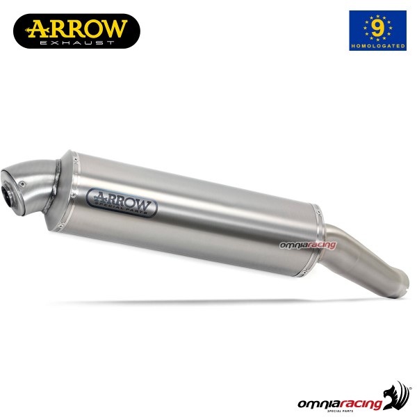 Terminale di scarico Arrow Paris Dakar omologato in acciaio per Suzuki DR600R 1985>1987