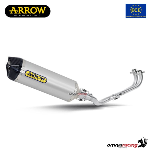 Impianto di scarico completo Arrow Race-Tech omologato in alluminio per Kymco AK550 2017>2020