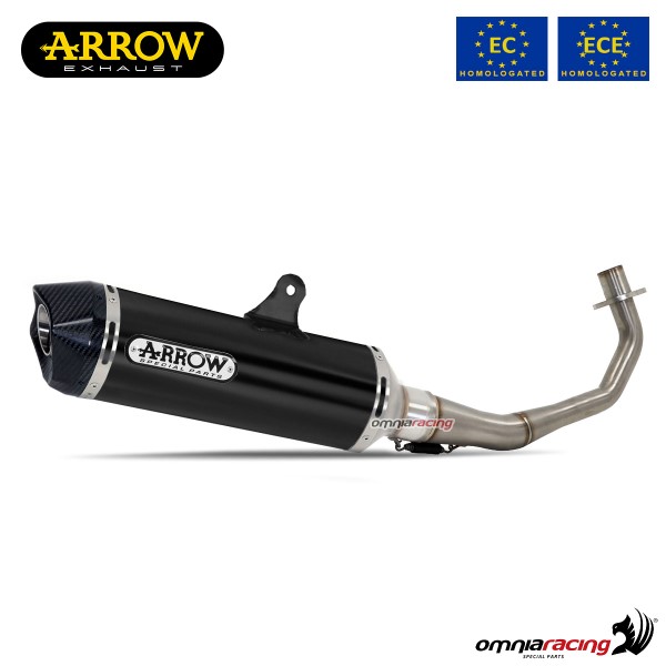 Arrow full system exhaust approved in dark aluminum for Kymco Xciting 400i S 2019>2020