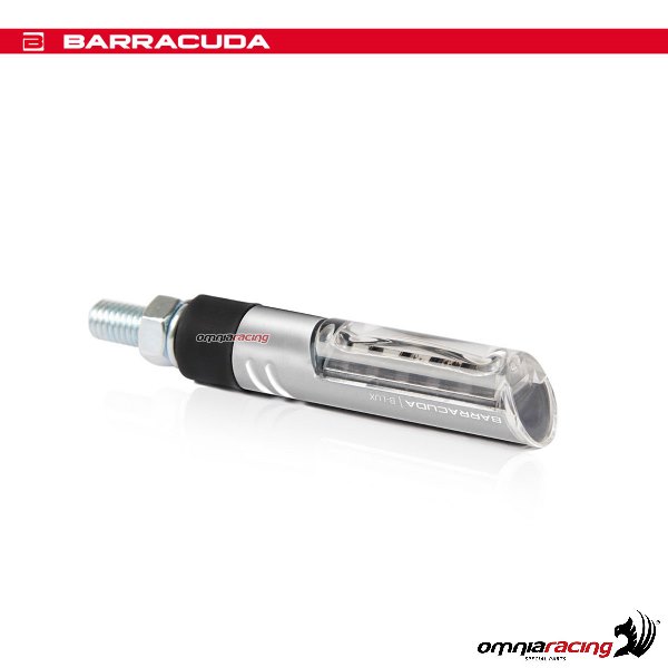 Coppia di indicatori di direzione/frecce led Barracuda Idea B-Lux colore argento