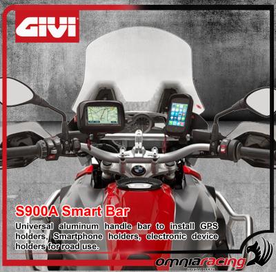 Givi S900A Smart Bar - Supporto da Manubrio per Fissaggio di Portanavigatori e Portasmartphone