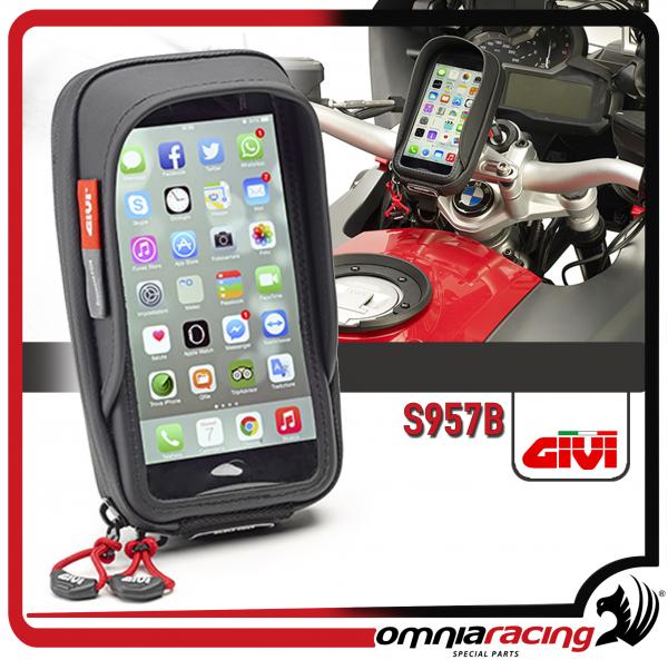 Porta smartphone universale GIVI S957B Compatibile con scooter moto e biciclette 