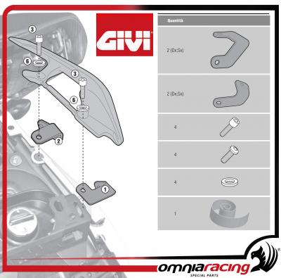 Specific Mount Kit for Givi PLX1109 PL1109 TE1109 Pannier holders Honda NC700S NC700X 12>