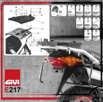 Piastra Specifico (Kit Fissaggio) per Bauletti GIVI Monokey Honda XL 650 V Transalp 2000>