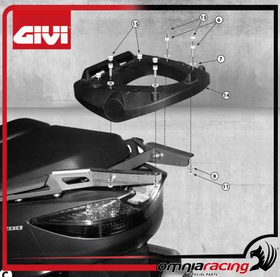 Givi Kit Fissaggio - Attacco posteriore per bauletti Monolock Suzuki Burgman 125 200 2007 07> K7>