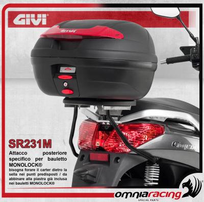 Givi Kit Fissaggio - Attacco posteriore per bauletti Monolock SYM Citycom 300 2008>2016