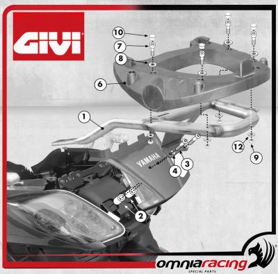 Givi Kit Fissaggio - Attacco posteriore per bauletti Monokey Yamaha X Max 125 250 2005 05>09