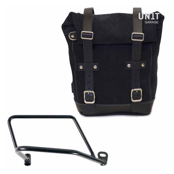 Unit Garege Black right Side bag leather Kawasaki Z650RS