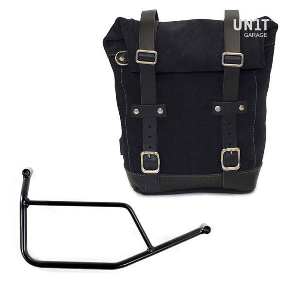 Unit Garege Black Side bag 10l-14l leather BMW R1200R