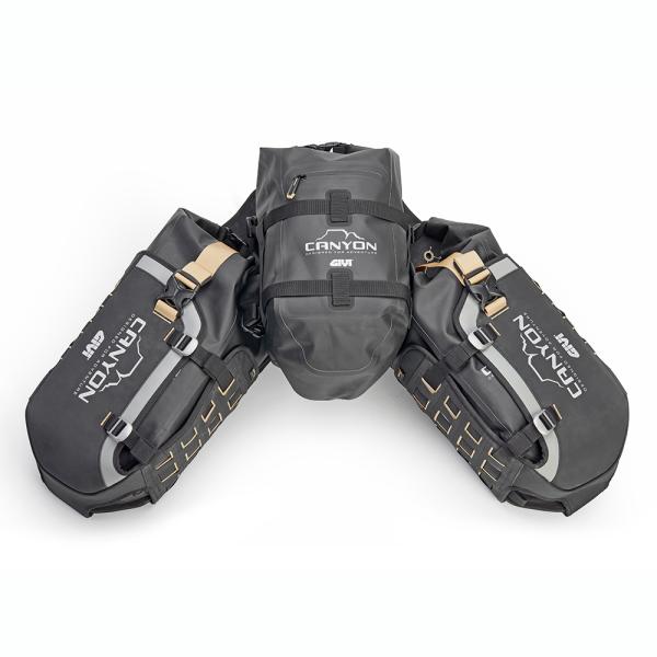 Givi Canyon GRT721B side and rear bags 16/12 litre