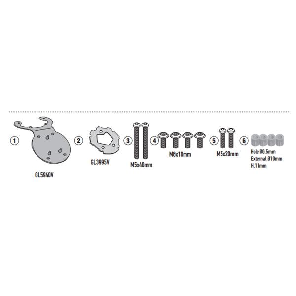 Attacco flangia borsa serbatoio Givi Tanklock CFmoto 450MT 2024-2025