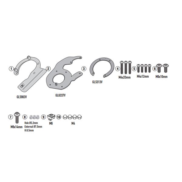 Attacco flangia borsa serbatoio Givi Tanklock Royal Enfield Guerrilla 450 2024-2025