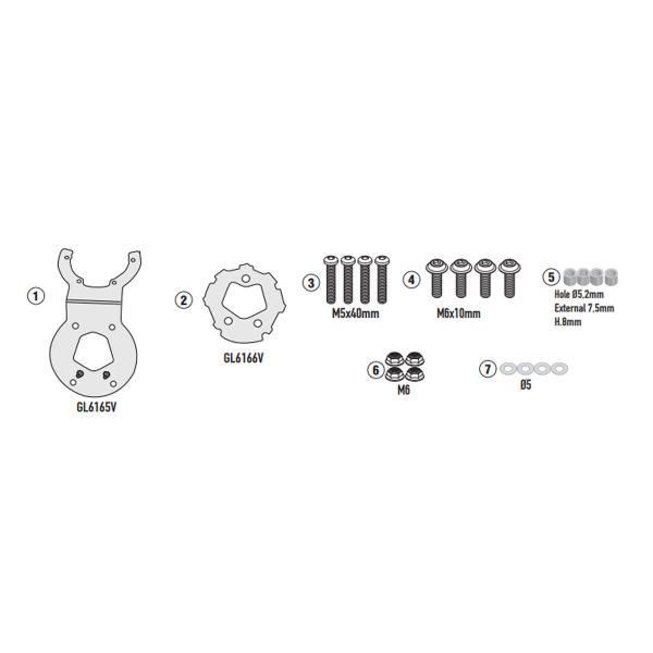 Fitting flange Givi Tanklock tank bag CFmoto 800MT-X 2025