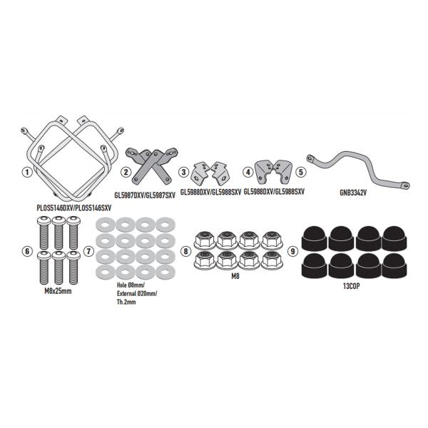 Pannier holder side-cases Givi Monokey Cam-Side BMW R1300GS Adventure 2025