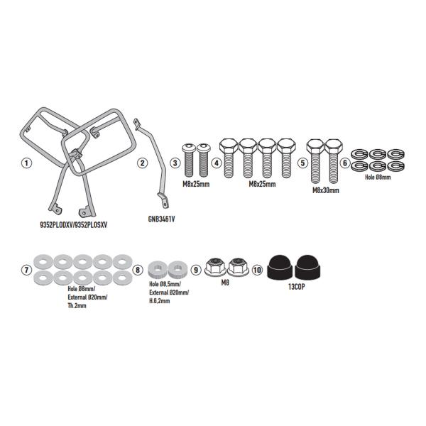 Pannier holder side-cases Givi Monokey Moto Morini Xcape 700 2025
